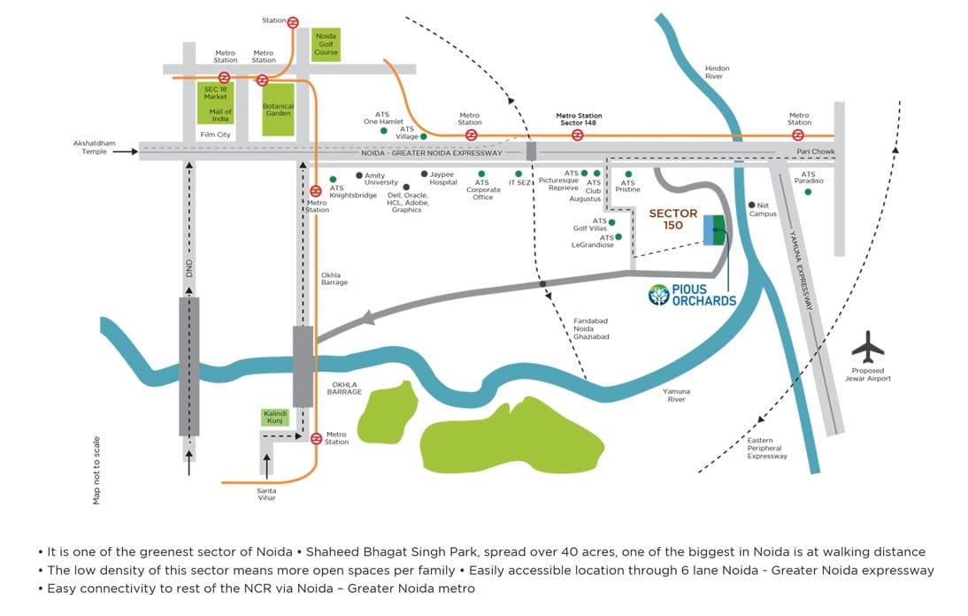 ATS Pious Orchards location Map 